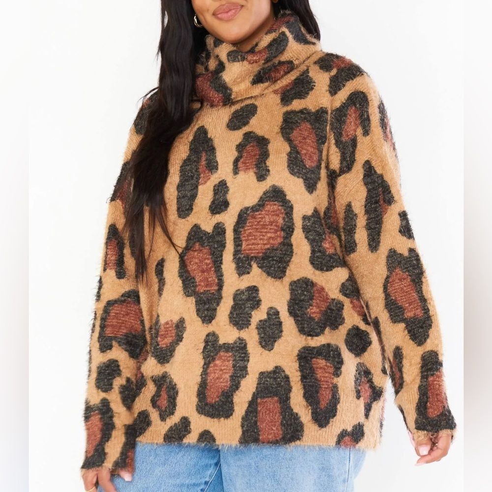 NWT Show Me Your Mumu Women's Cheetah Fever Sweater Size Small